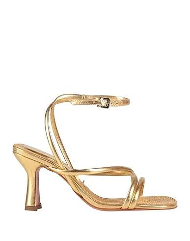 Gold Leather Sandals