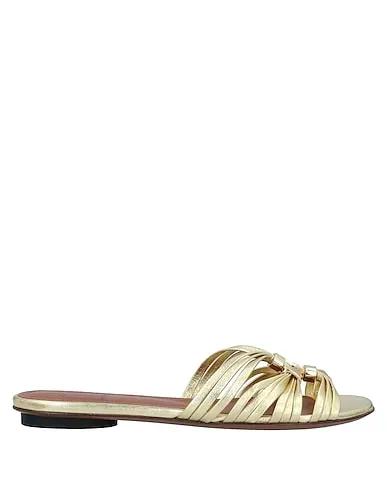 Gold Leather Sandals