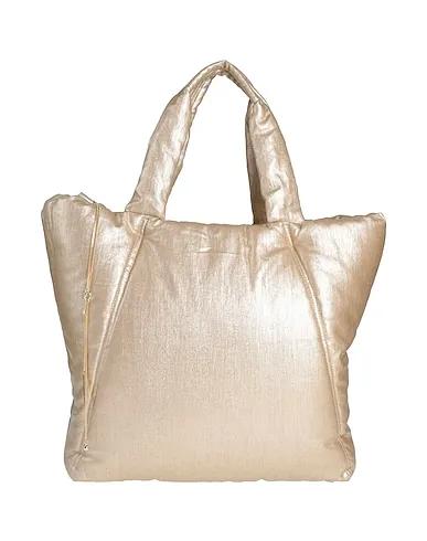 Gold Plain weave Handbag