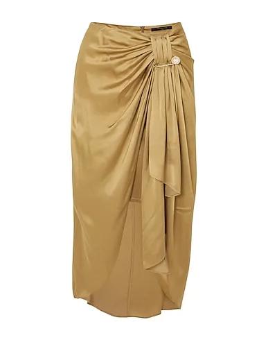 Gold Satin Maxi Skirts