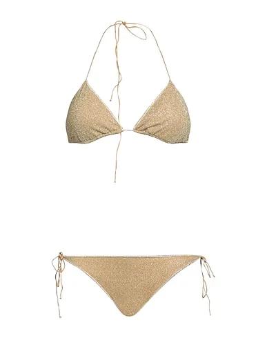 Gold Synthetic fabric Bikini
