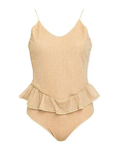 Gold Synthetic fabric One-piece swimsuits