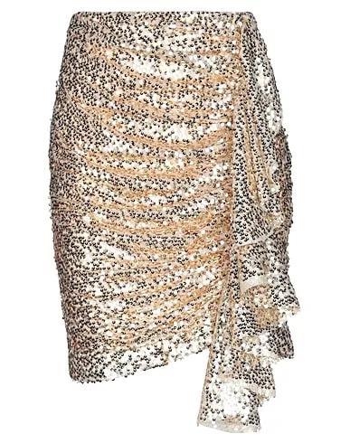 Gold Tulle Midi skirt