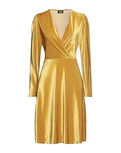 Gold Velvet Midi dress