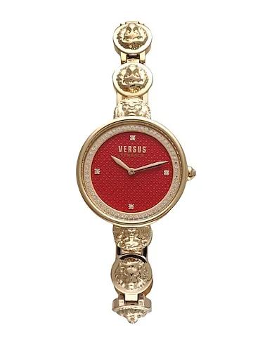 Gold Wrist watch SOUTH BAY IP YELLOW GOLD RED DIAL IP YELLOW GOLD BRACELET Swarovski