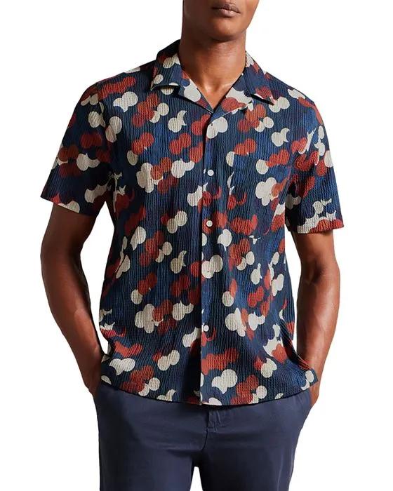 Goyt Seersucker Printed Short Sleeve Shirt