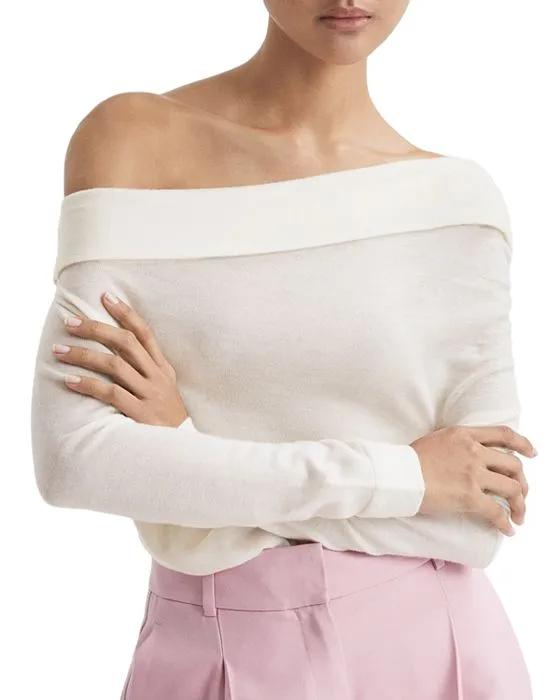 Gracey Asymmetric Off The Shoulder Sweater