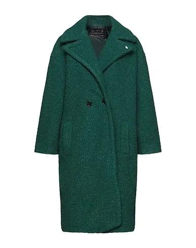 Green Bouclé Coat