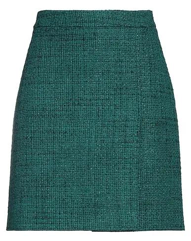 Green Bouclé Mini skirt