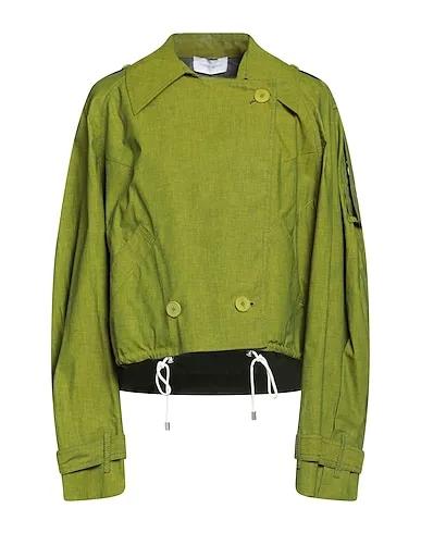 Green Canvas Double breasted pea coat