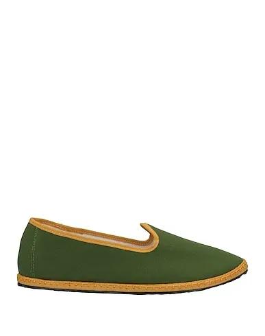 Green Canvas Loafers