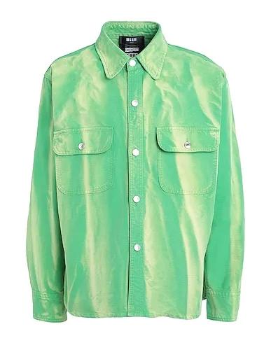 Green Canvas Solid color shirt