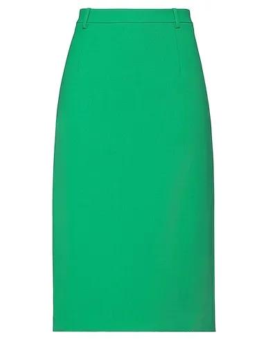 Green Cool wool Midi skirt