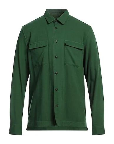 Green Cool wool Solid color shirt