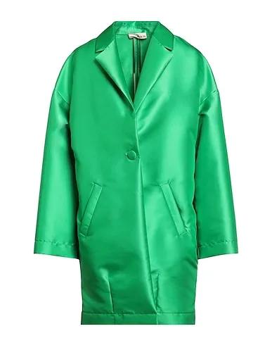 Green Cotton twill Full-length jacket