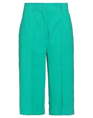 Green Crêpe Cropped pants & culottes