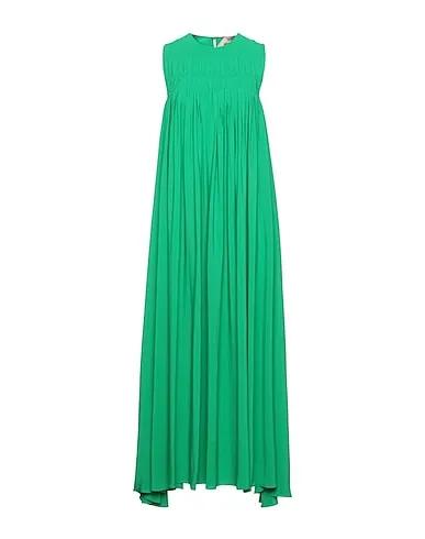 Green Crêpe Long dress