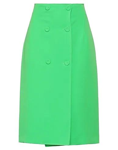 Green Crêpe Midi skirt