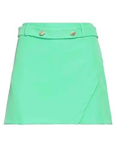 Green Crêpe Mini skirt