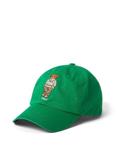 Green Gabardine Hat POLO BEAR TWILL BALL CAP
