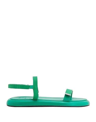 Green Grosgrain Sandals LEATHER ADVENTURE SANDALS
