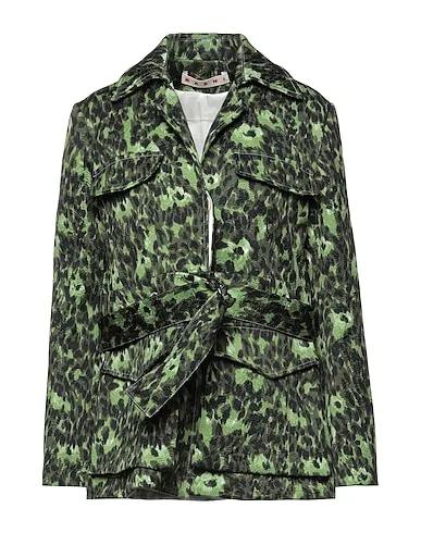 Green Jacquard Full-length jacket