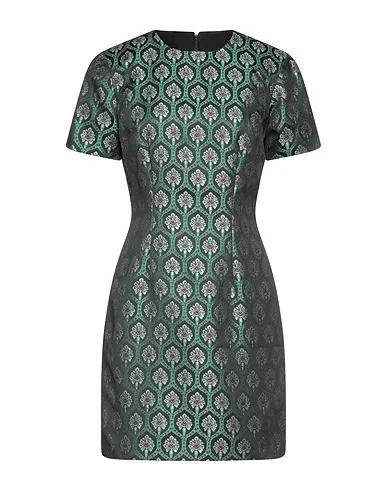 Green Jacquard Short dress