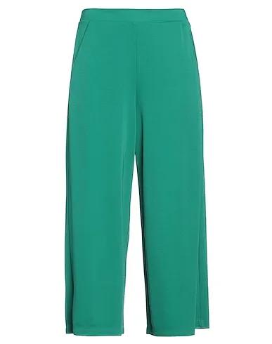 Green Jersey Cropped pants & culottes