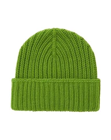 Green Knitted Hat WOOL HEAVY KNIT BEANIE
