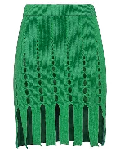 Green Knitted Mini skirt