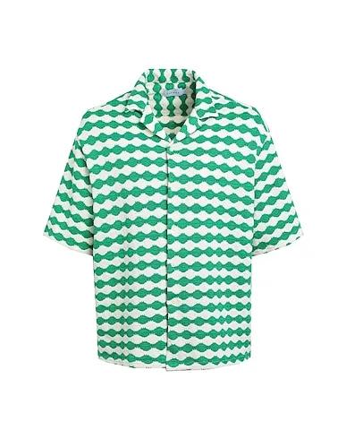 Green Knitted Patterned shirt