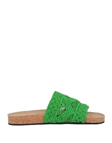 Green Lace Sandals
