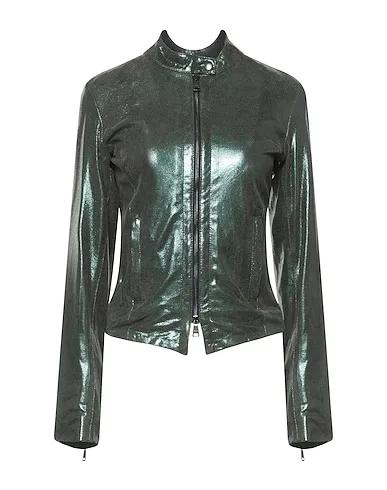 Green Leather Biker jacket