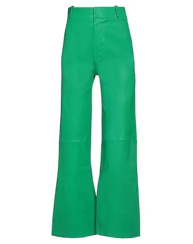 Green Leather Casual pants
