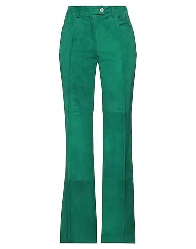 Green Leather Casual pants