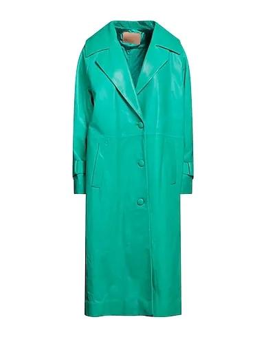 Green Leather Full-length jacket