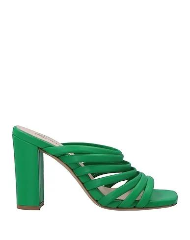 Green Leather Sandals