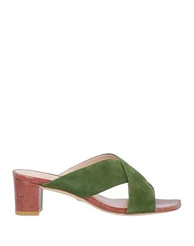 Green Leather Sandals