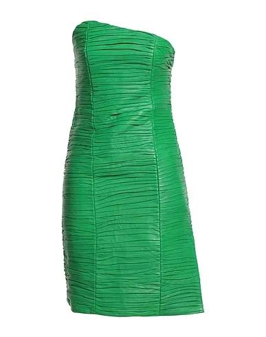 Green Leather Short dress