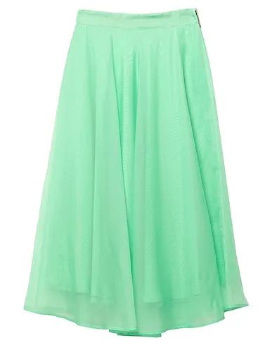 Green Organza Midi skirt