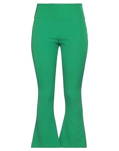 Green Plain weave Cropped pants & culottes