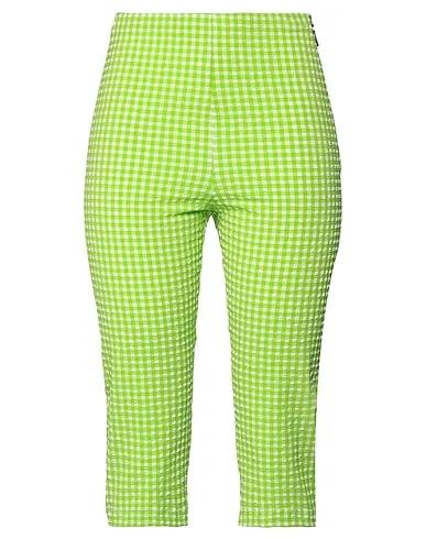 Green Plain weave Cropped pants & culottes