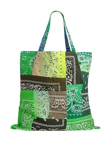 Green Plain weave Handbag