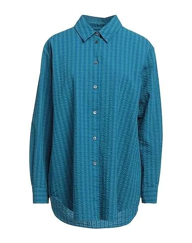 Green Plain weave Patterned shirts & blouses