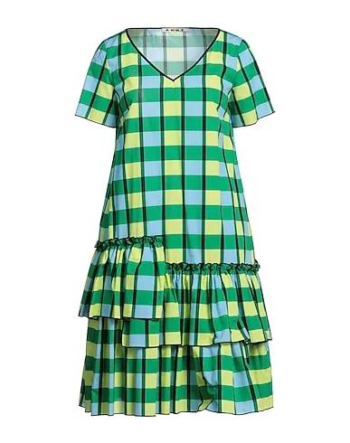Green Plain weave Short dress