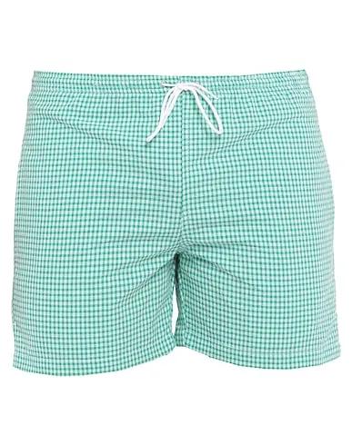 Green Plain weave Swim shorts