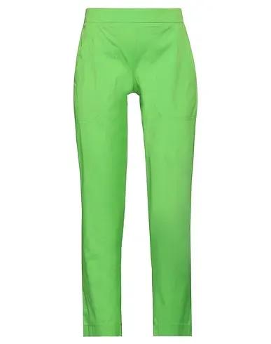 Green Poplin Cropped pants & culottes
