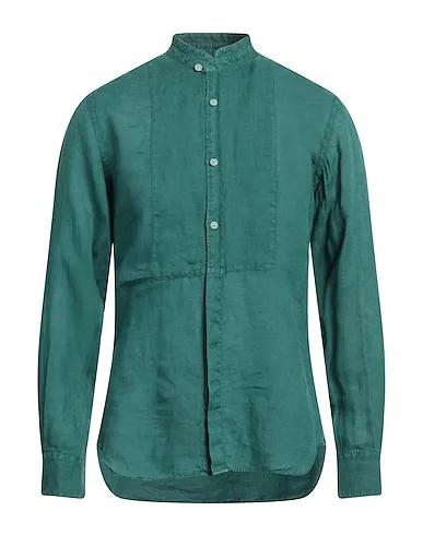 Green Poplin Linen shirt