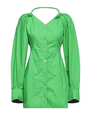 Green Poplin Short dress