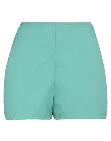 Green Poplin Shorts & Bermuda